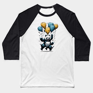 happy panda with baloons Baseball T-Shirt